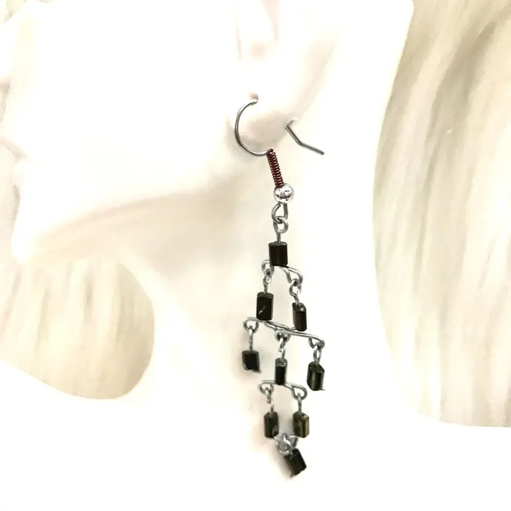 Beaded wire earrings